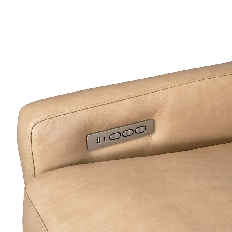 Authentic Leather 56-Inch Triple-Motor Power Reclining Loveseat with Zero-Wall Design and USB & USB-C Ports 21