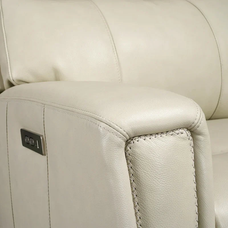 81.5" Genuine Leather Zero Gravity Power Recliner Sofa with Power Headrest and USB/USB-C Ports 28
