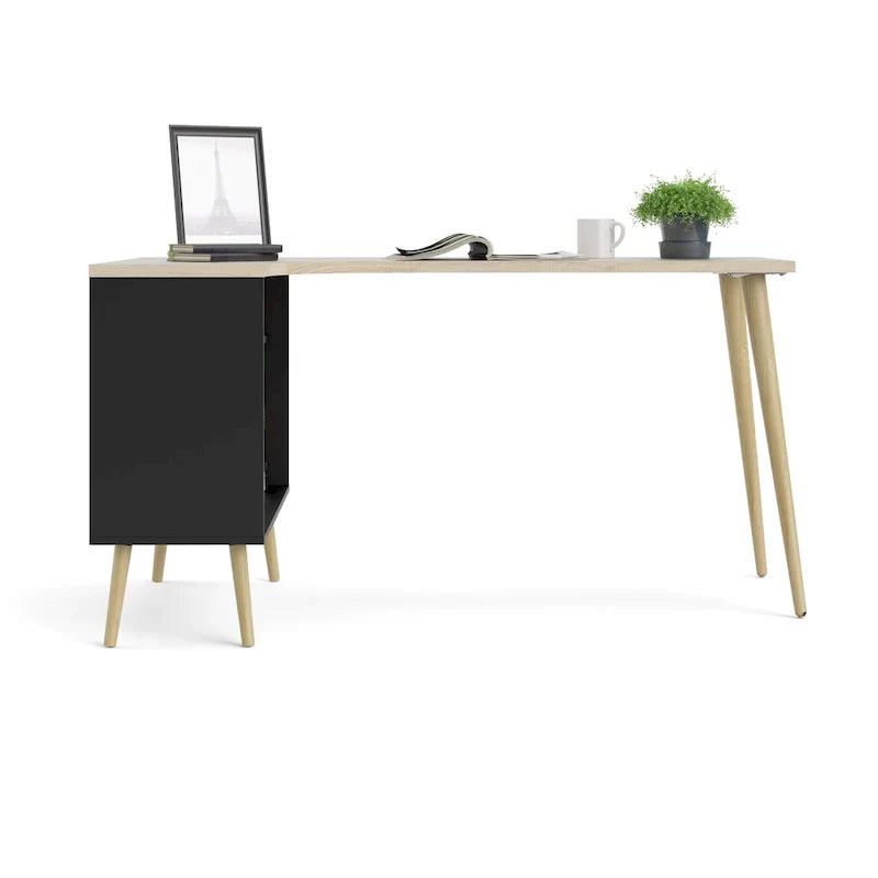 Carson Carrington Kristiansund L-Shaped Desk with 2 Drawers and 3 Shelves 11
