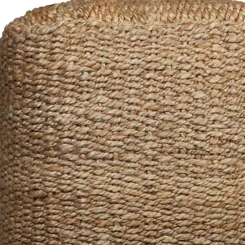 HomeRoots 18-Inch Natural Jute Woven Cube Pouf Ottoman 7