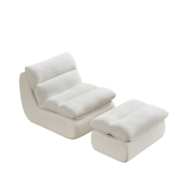 34-Inch Modern Upholstered Sofa with Ottoman - Perfect for Small Spaces 4