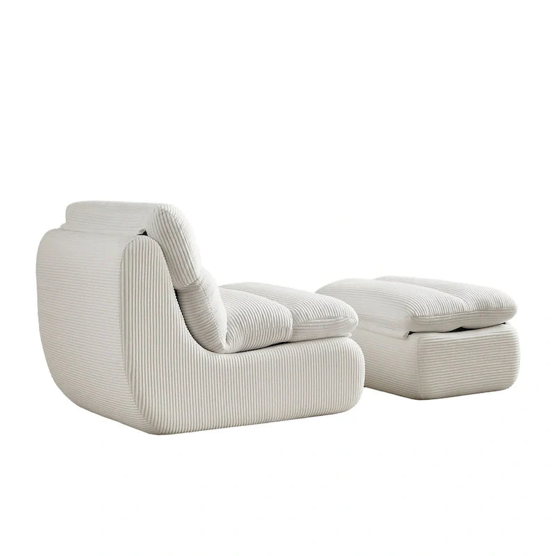34-Inch Modern Upholstered Sofa with Ottoman - Perfect for Small Spaces 6