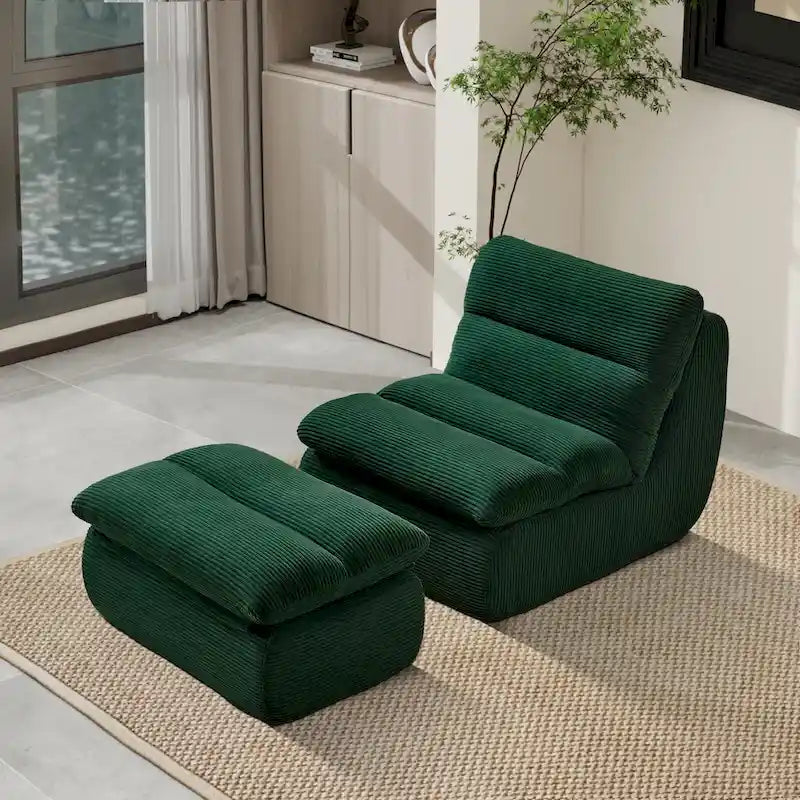 34-Inch Modern Upholstered Sofa with Ottoman - Perfect for Small Spaces 13