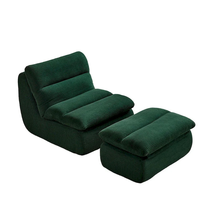 34-Inch Modern Upholstered Sofa with Ottoman - Perfect for Small Spaces 14