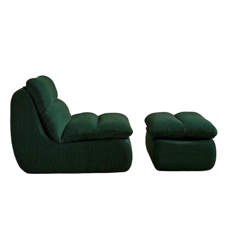 34-Inch Modern Upholstered Sofa with Ottoman - Perfect for Small Spaces 15