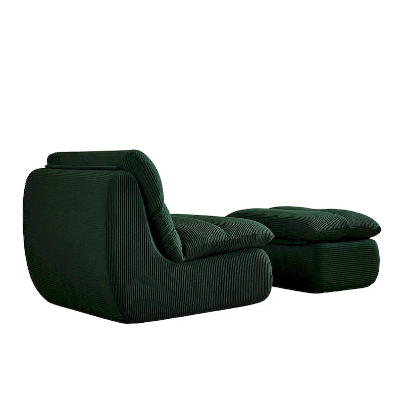 34-Inch Modern Upholstered Sofa with Ottoman - Perfect for Small Spaces 16