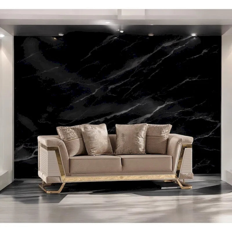 Renillo Velvet Upholstered Loveseat 1