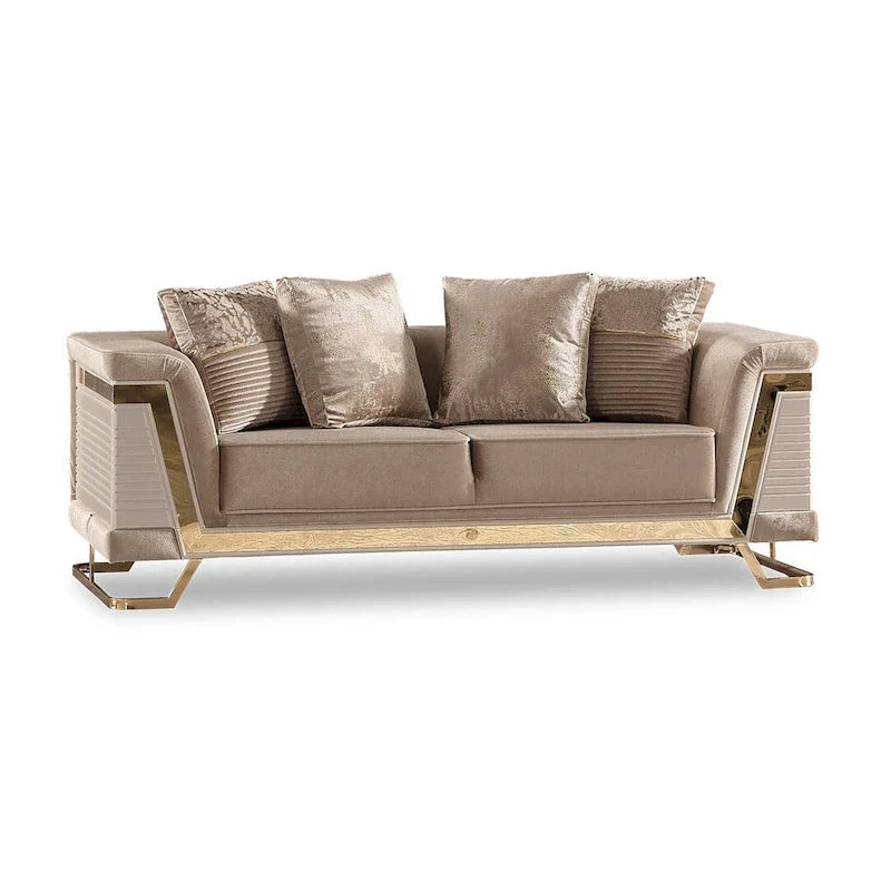 Renillo Velvet Upholstered Loveseat 5
