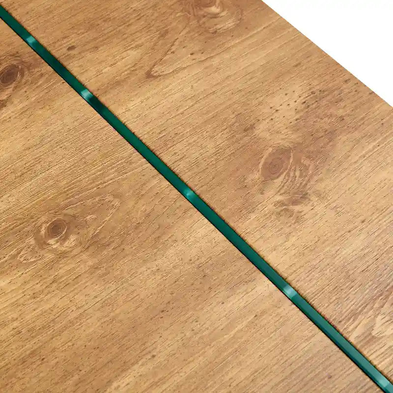 Rectangular Coffee Table with Tempered Glass Legs - Wooden Side and Center Tables for Living Room and Reception Area 9