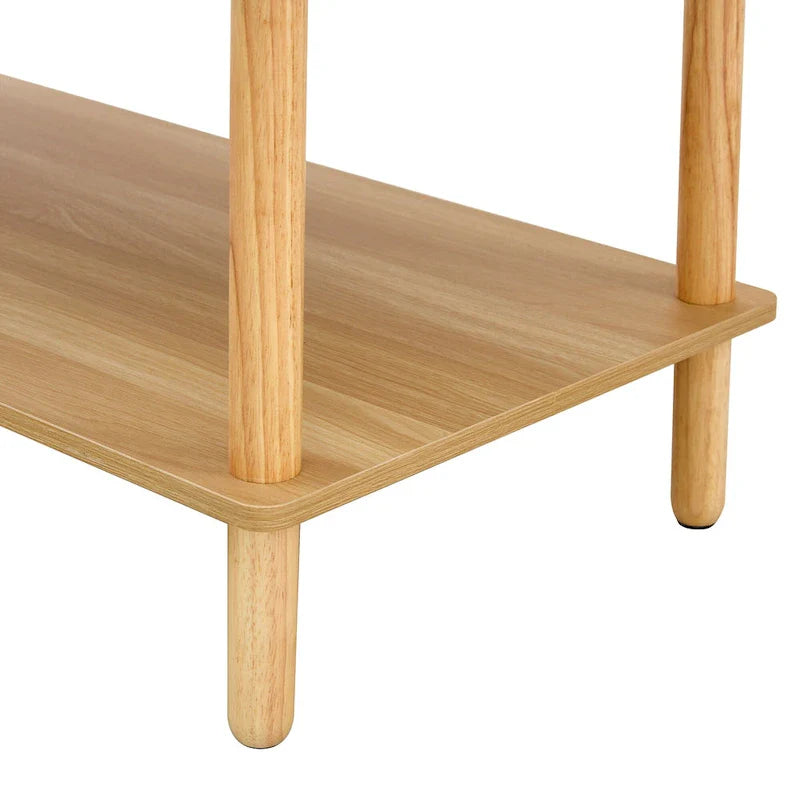 39-Inch Coffee Table with Two-Tier Design and Rubberwood Legs 11