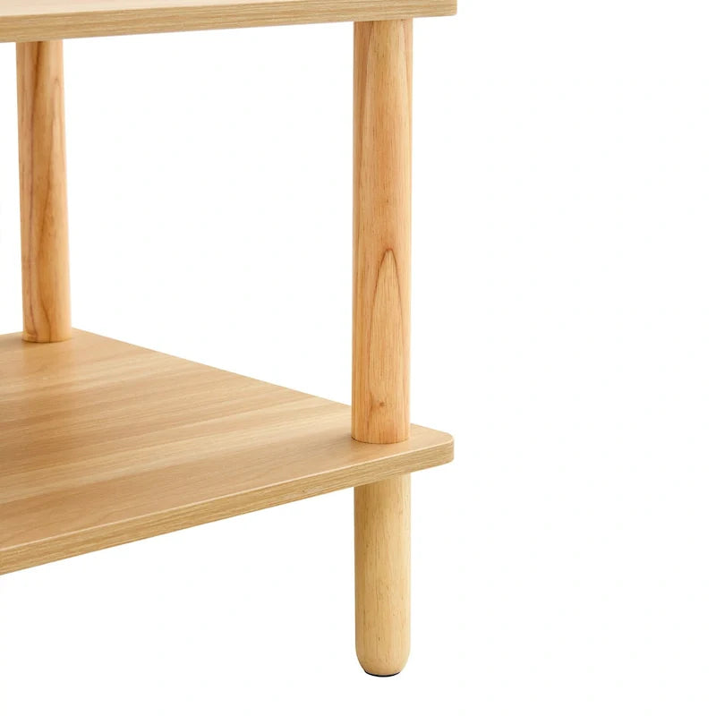 39-Inch Coffee Table with Two-Tier Design and Rubberwood Legs 13