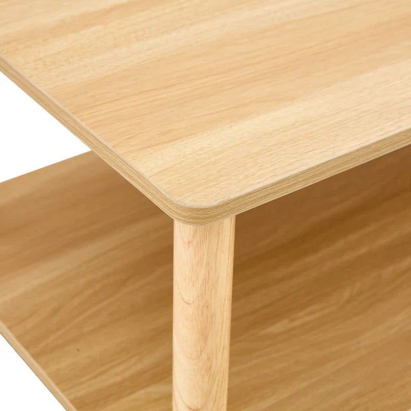 39-Inch Coffee Table with Two-Tier Design and Rubberwood Legs 14