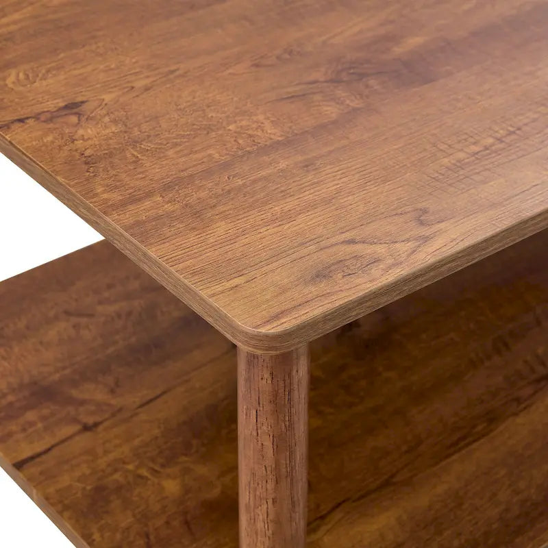 39-Inch Coffee Table with Two-Tier Design and Rubberwood Legs 29