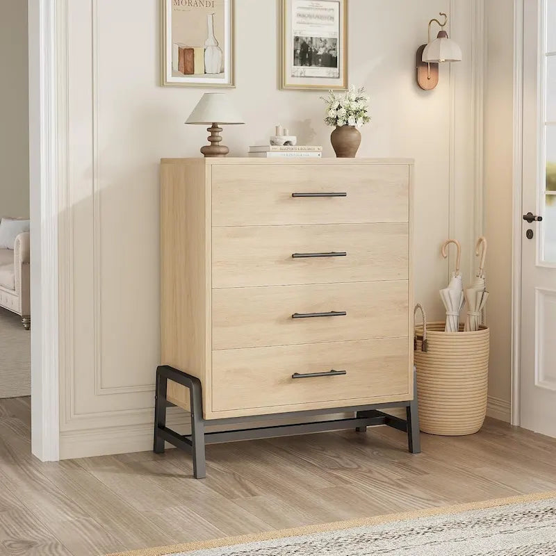 Freestanding 4-Drawer Dresser with Storage - 38.6" Tall 12