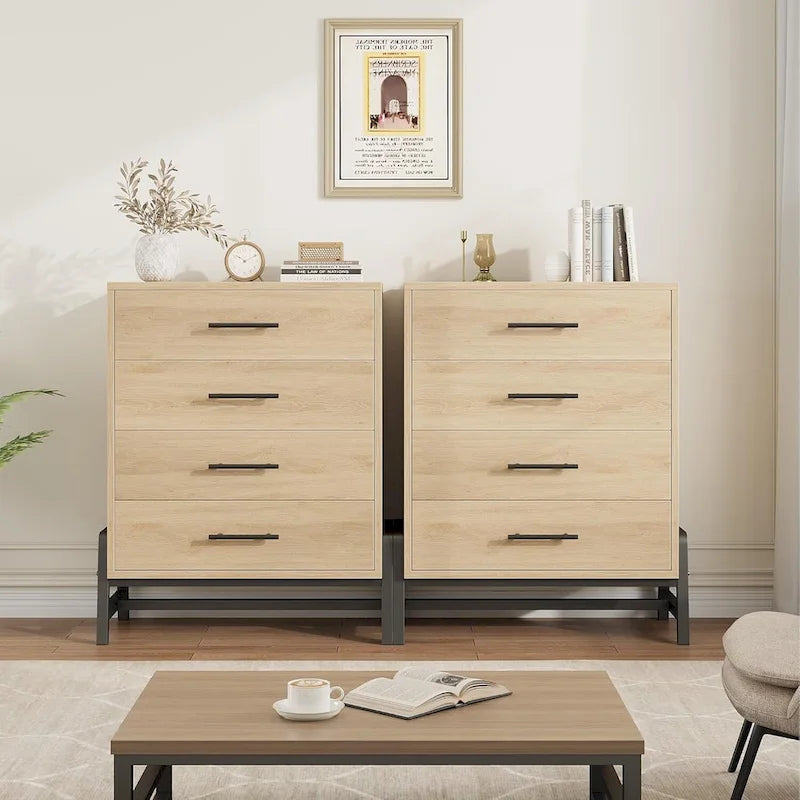 Freestanding 4-Drawer Dresser with Storage - 38.6" Tall 1