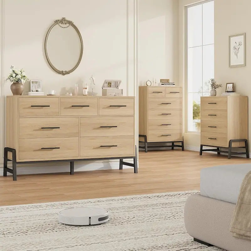Freestanding 4-Drawer Dresser with Storage - 38.6" Tall 5