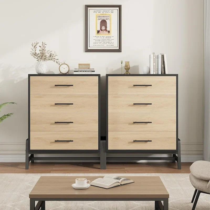 Freestanding 4-Drawer Dresser with Storage - 38.6" Tall 8