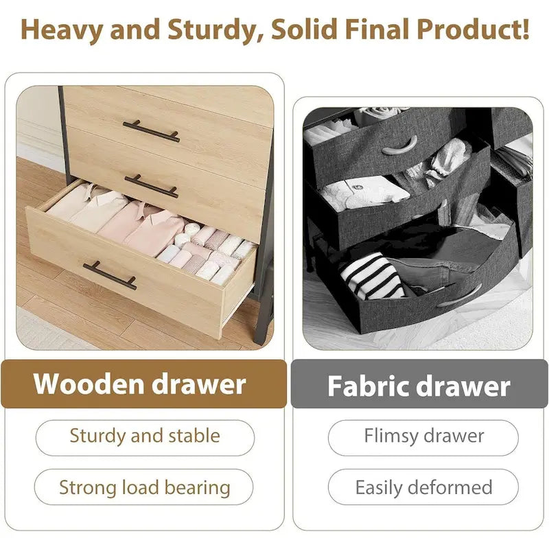 Freestanding 4-Drawer Dresser with Storage - 38.6" Tall 11