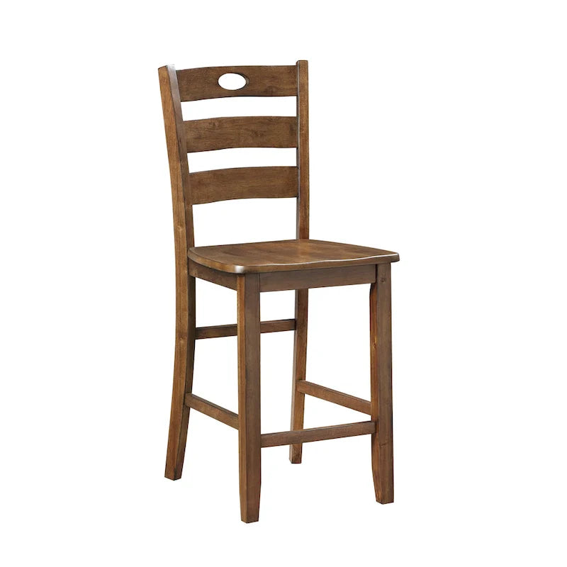 5-Piece Wooden Counter Height Dining Set: Square Table and 4 Chairs for Your Kitchen 8