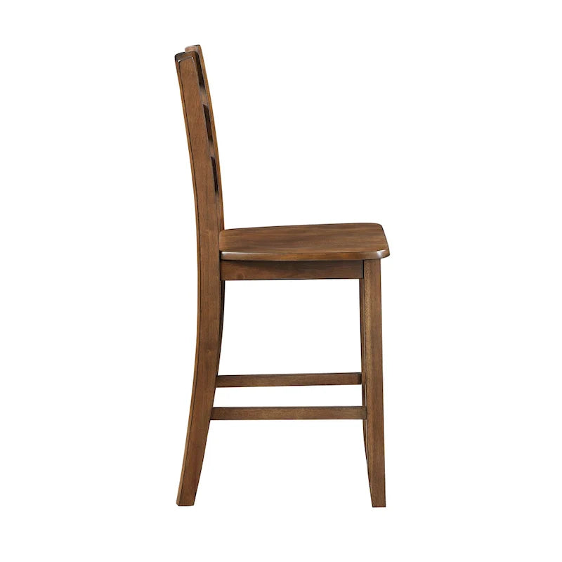 5-Piece Wooden Counter Height Dining Set: Square Table and 4 Chairs for Your Kitchen 10