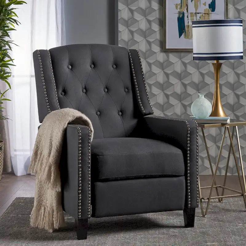 Roomfitters Classic Fabric Push-Back Recliner Chair - Elegant Seating for Living Room and Bedroom 36