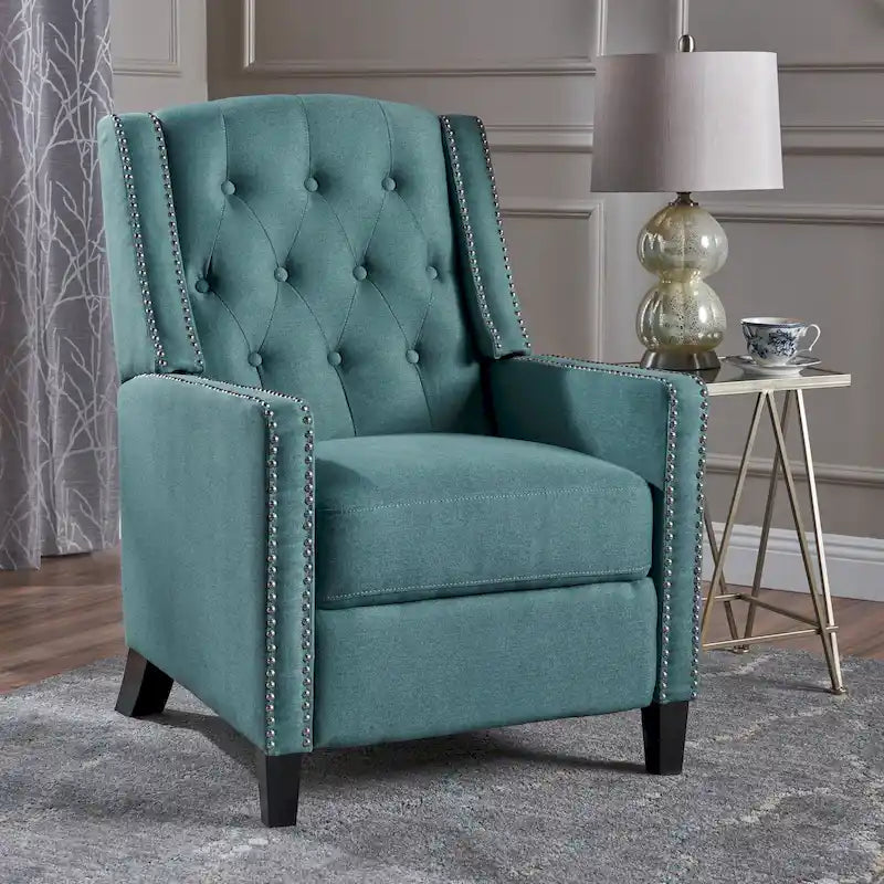 Roomfitters Classic Fabric Push-Back Recliner Chair - Elegant Seating for Living Room and Bedroom 37
