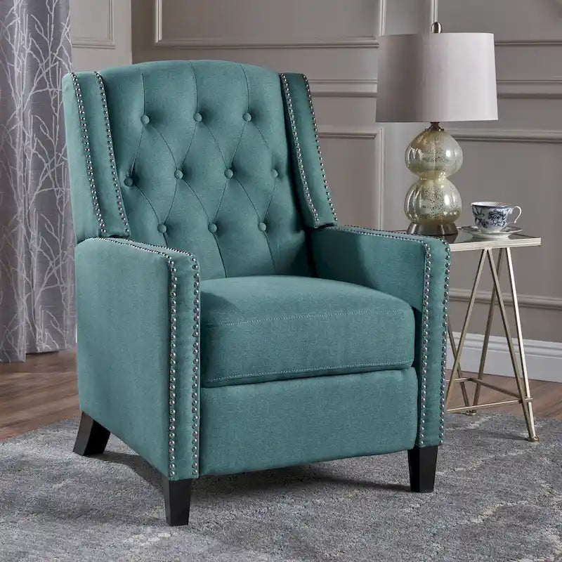 Roomfitters Classic Fabric Push-Back Recliner Chair - Elegant Seating for Living Room and Bedroom 3