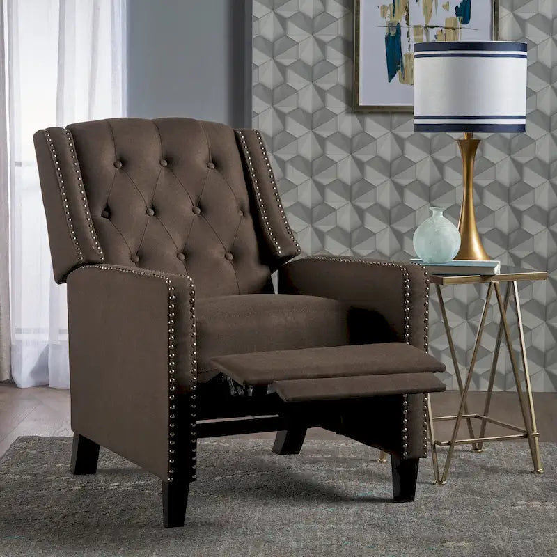 Roomfitters Classic Fabric Push-Back Recliner Chair - Elegant Seating for Living Room and Bedroom 5