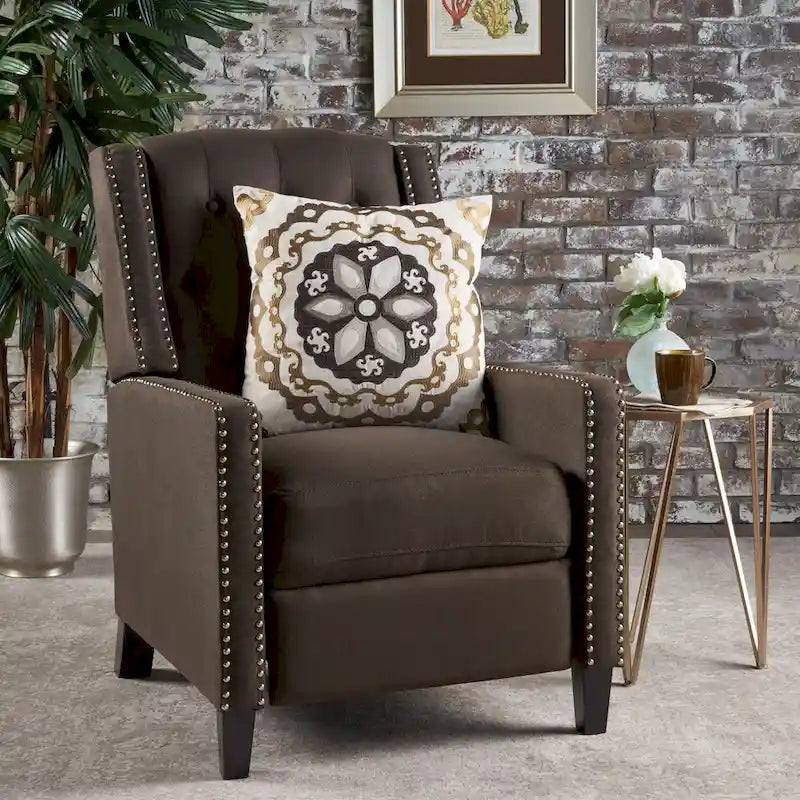 Roomfitters Classic Fabric Push-Back Recliner Chair - Elegant Seating for Living Room and Bedroom 6