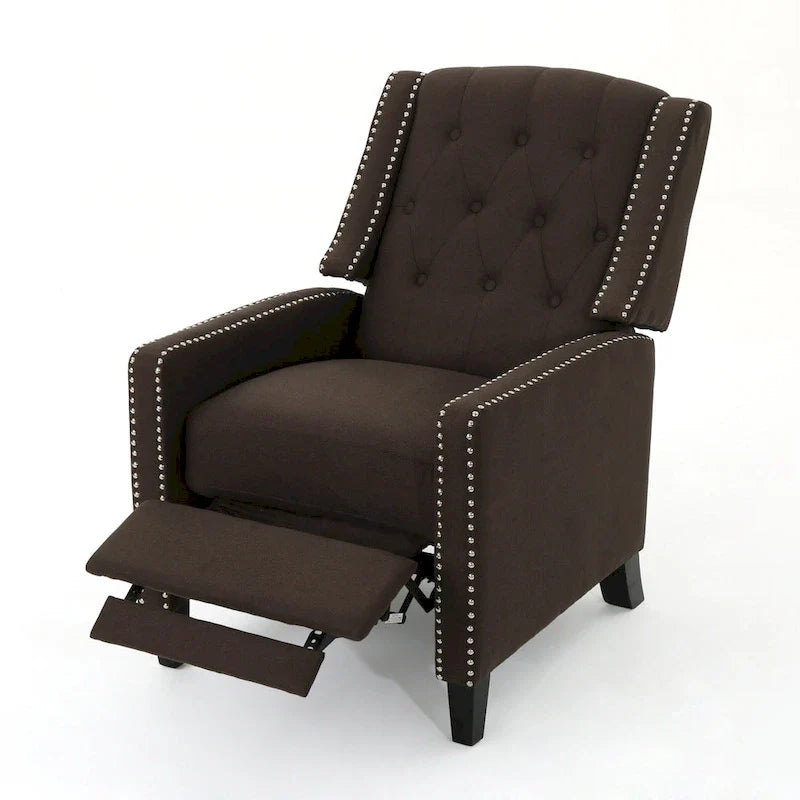 Roomfitters Classic Fabric Push-Back Recliner Chair - Elegant Seating for Living Room and Bedroom 12