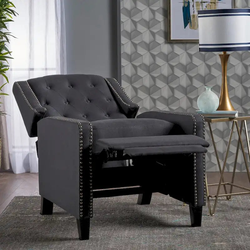 Roomfitters Classic Fabric Push-Back Recliner Chair - Elegant Seating for Living Room and Bedroom 20