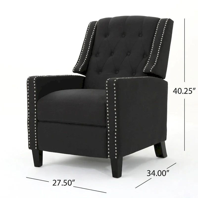 Roomfitters Classic Fabric Push-Back Recliner Chair - Elegant Seating for Living Room and Bedroom 23