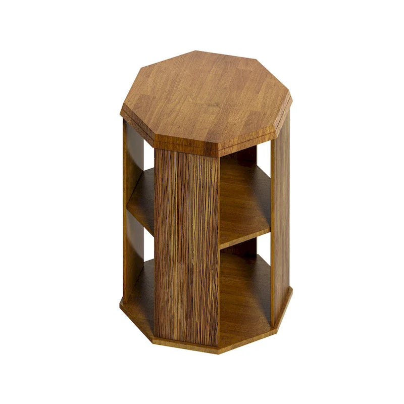 Set of 2 Octagonal Rubber Wood Coffee Tables - 31.5 Inches 10