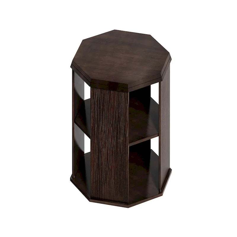 Set of 2 Octagonal Rubber Wood Coffee Tables - 31.5 Inches 15