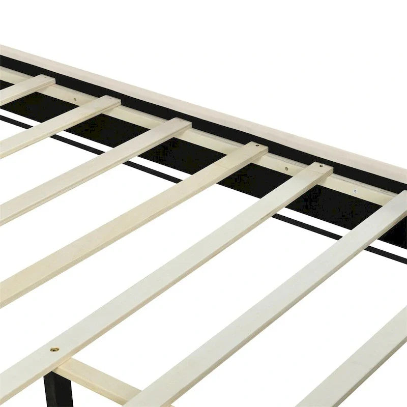 Queen Size Upholstered Platform Bed with Padded Headboard 16