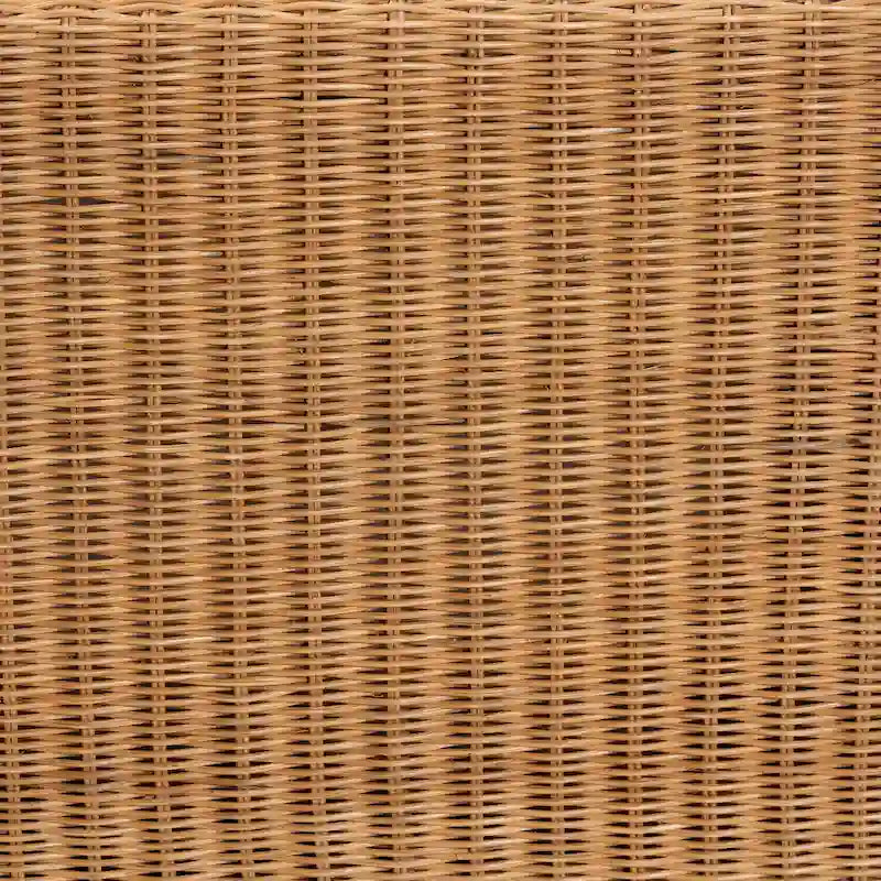 Reiko Handcrafted Natural Rattan Bench with Scalloped Design - Boho Farmhouse Seating for Entryway, Bedroom, or Living Room 7