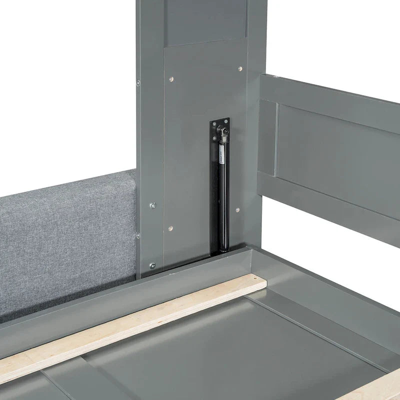 Queen Murphy Bed with Sofa - 2-in-1 Design, Storage Solutions & Dual-Piston Mechanism 8