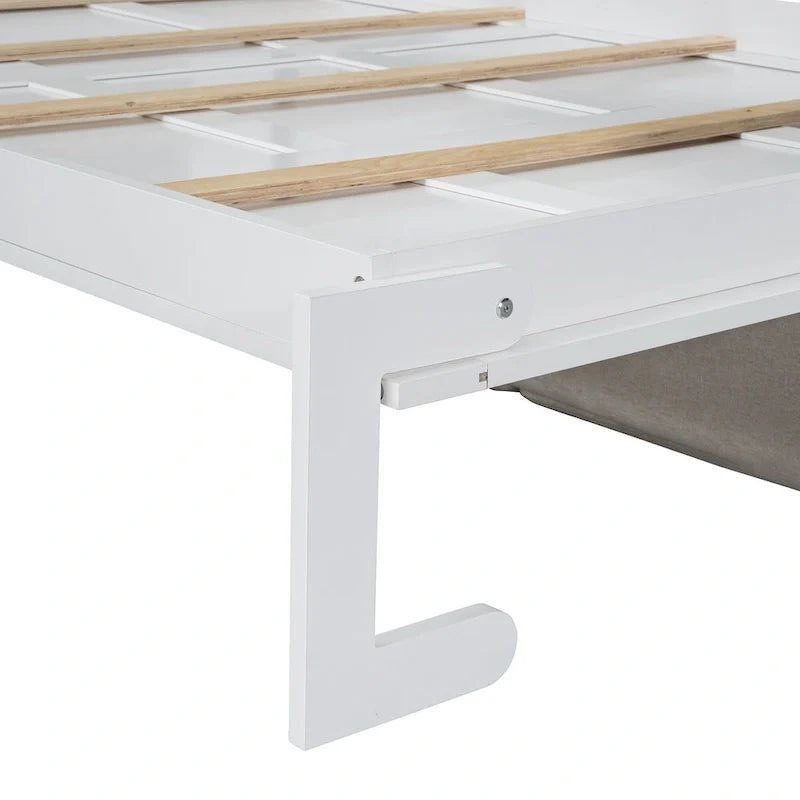 Queen Murphy Bed with Sofa - 2-in-1 Design, Storage Solutions & Dual-Piston Mechanism 15