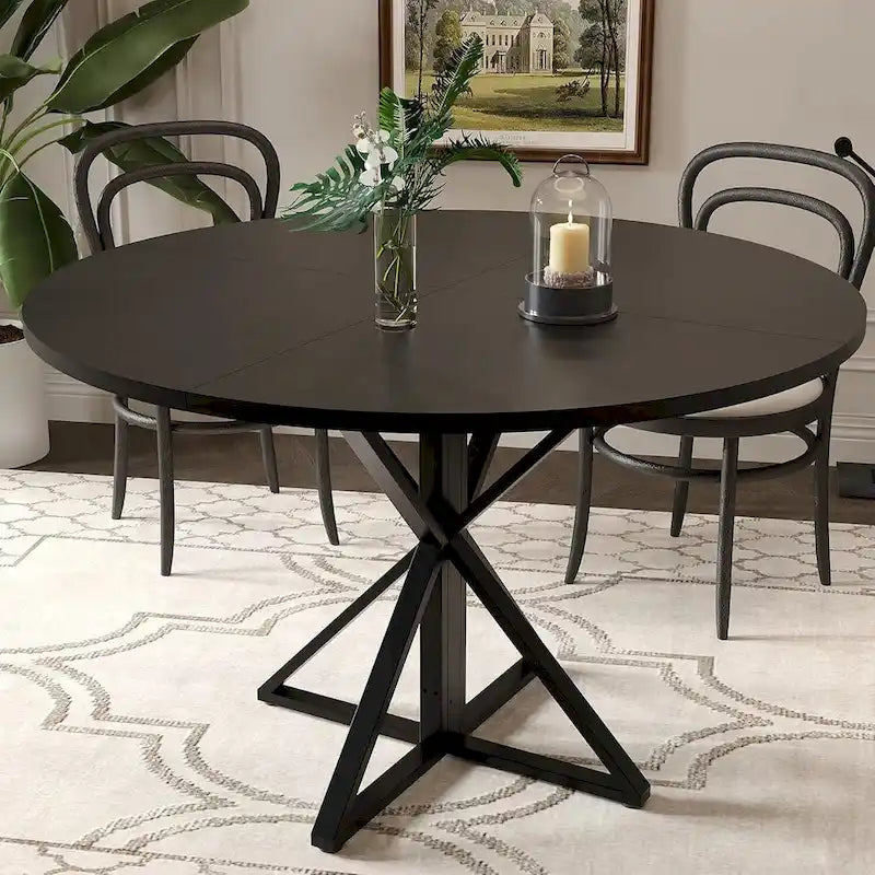 47-Inch Round Space-Saving Kitchen Dining Table 2