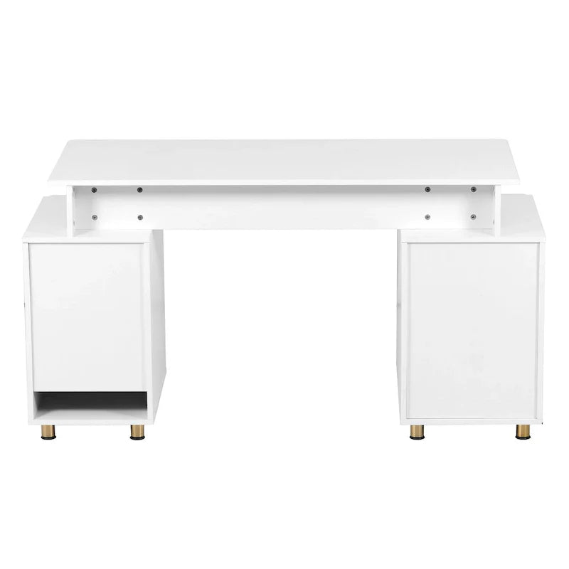 Contemporary Executive Floating Desk with 3 Drawers and Stylish Work Surface 13