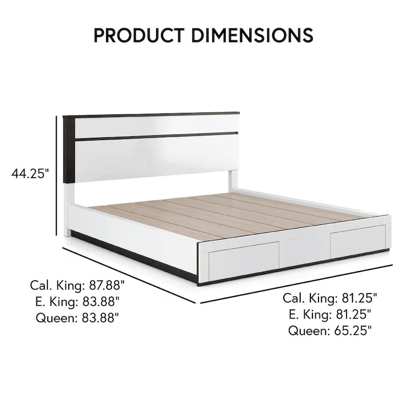 Conjira Modern 4-Piece White Wood Bedroom Storage Set by Furniture of America 2