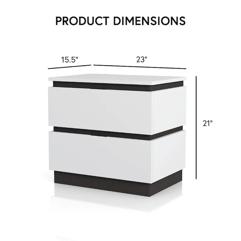 Conjira Modern 4-Piece White Wood Bedroom Storage Set by Furniture of America 4