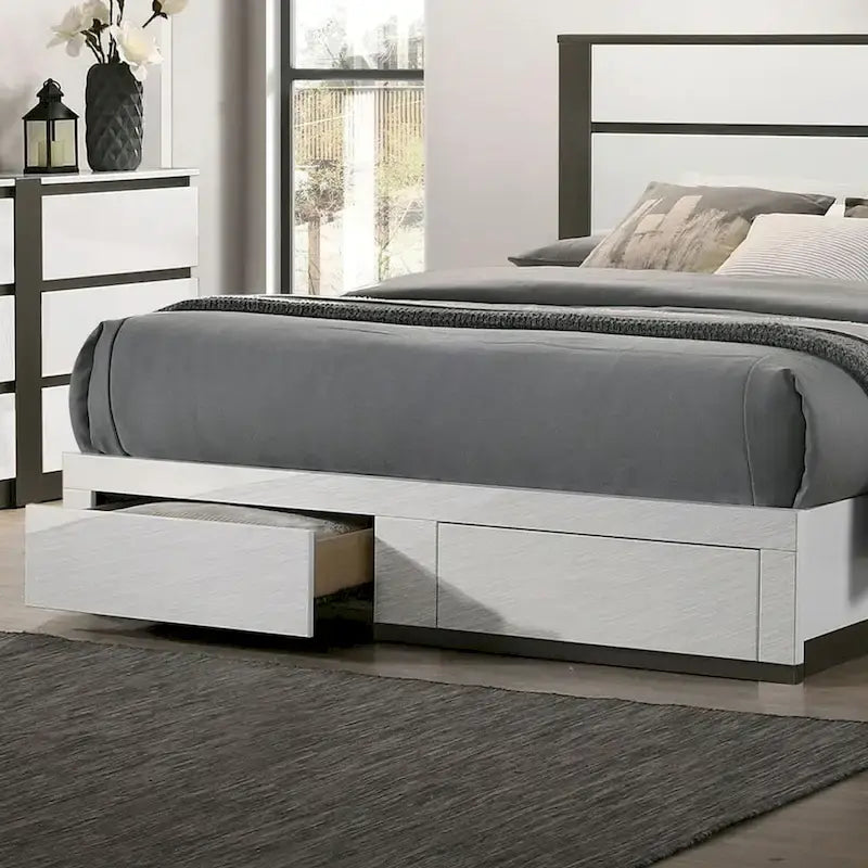 Conjira Modern 4-Piece White Wood Bedroom Storage Set by Furniture of America 10