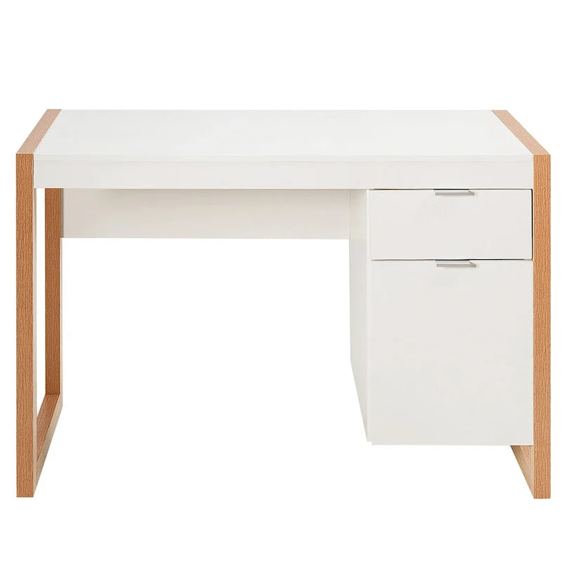 Costway Computer Desk with Storage Cabinet and Pull-Out Drawer - Sturdy Design 13