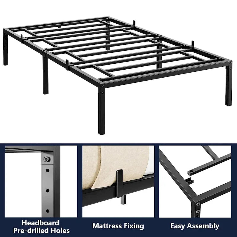 Sturdy Metal Platform Bed Frame - No Box Spring Required 16