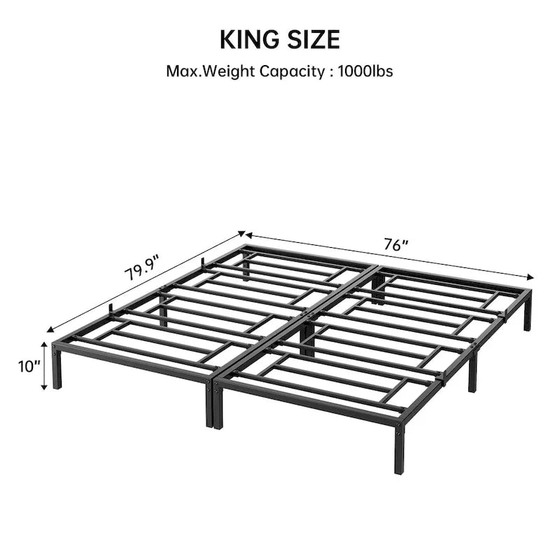 Sturdy Metal Platform Bed Frame - No Box Spring Required 19