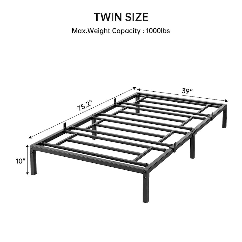 Sturdy Metal Platform Bed Frame - No Box Spring Required 32