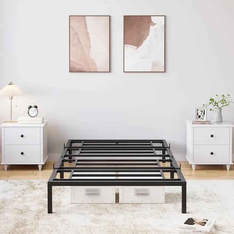 Sturdy Metal Platform Bed Frame - No Box Spring Required 35