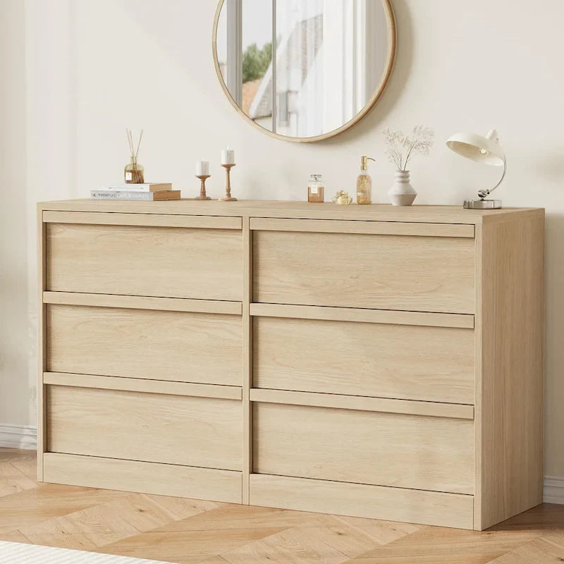 Modern 6-Drawer Bedroom Dresser - Stylish Storage Organizer Chest 8