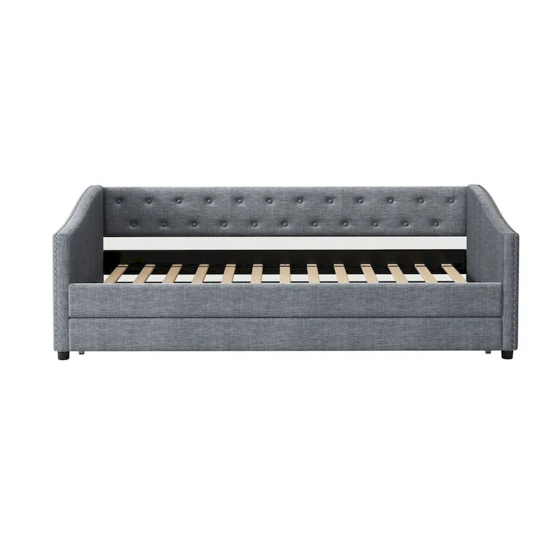 Christopher Knight Home Bennett Tufted Daybed Sofa with Storage Drawers and Stylish Curved Arms 7